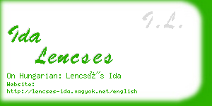 ida lencses business card